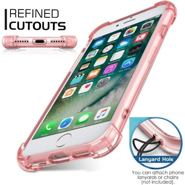 Stöttåligt Skal iPhone 7/8/SE (2020/2022) - Rosa