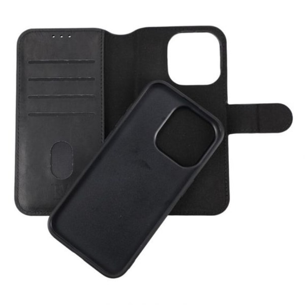 iPhone 15 Pro Plånboksfodral Magnet Rvelon - Svart