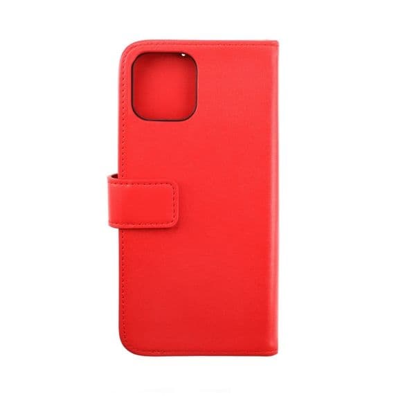 iPhone 14 Plånboksfodral Läder Rvelon Färg Röd