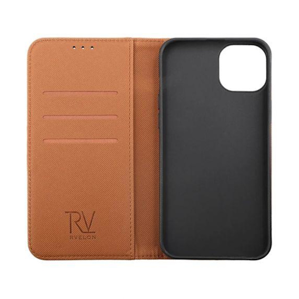iPhone 14 Pro Max Plånboksfodral Extra Kortfack Rvelon Brun Färg