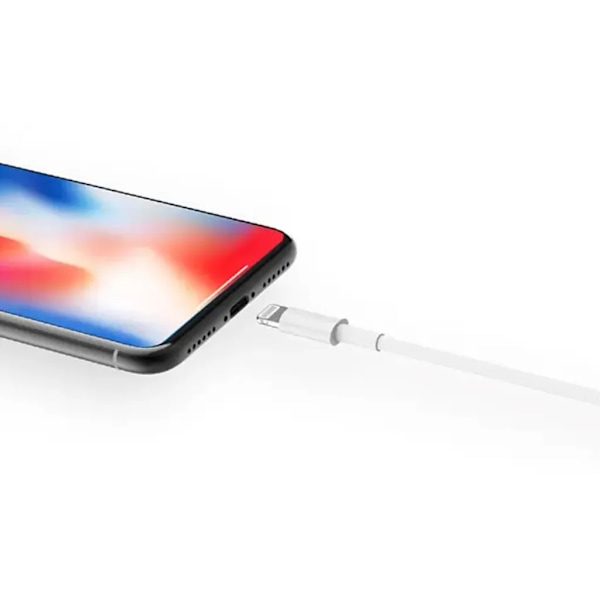 SiGN iPhone USB-C PD Snabbladdare 20W med USB-C till Lightning-kabel, 2m - Vit