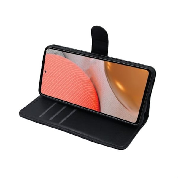 Flip Stand Läderfodral till Samsung Galaxy A72 5G Svart