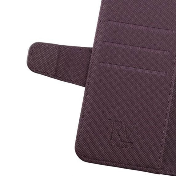 RV Plånboksfodral - iPhone X/XS - Extra Kortfack och Stativ - Mörklila