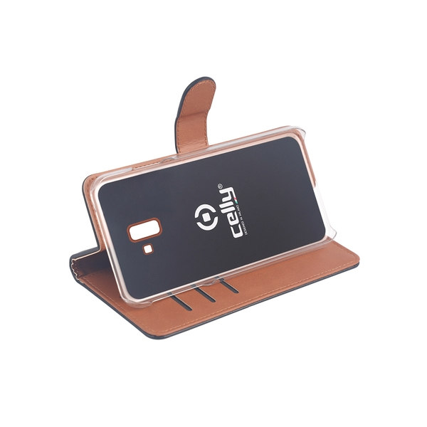 Celly Gelskin Cover Transparent Mobilskal för Galaxy J6 Plus Bla