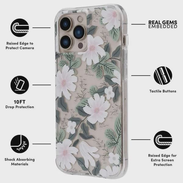 Rifle Paper Clear – Fodral för iPhone 13 Pro (Willow)