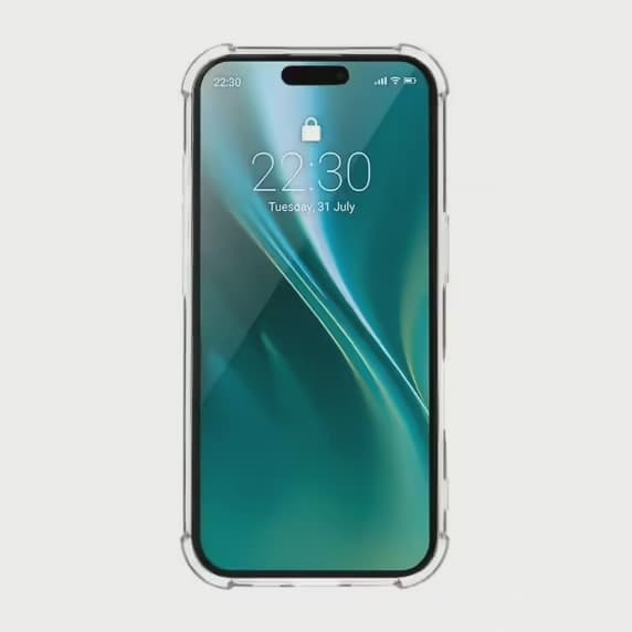 Transparent Mobilskal med Korthållare för iPhone 16 Pro Max