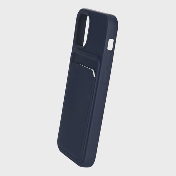 Mobilskal Silikon med Korthållare för iPhone 12 Mini - Blå