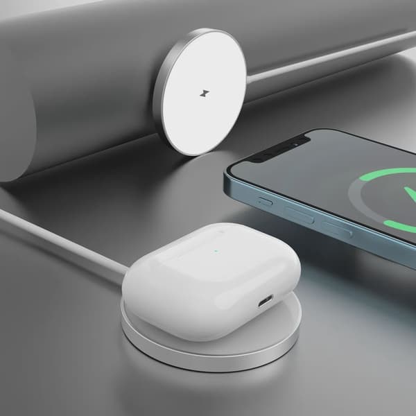 SiGN MagSafe Laddare Qi 15W, USB-C - Vit