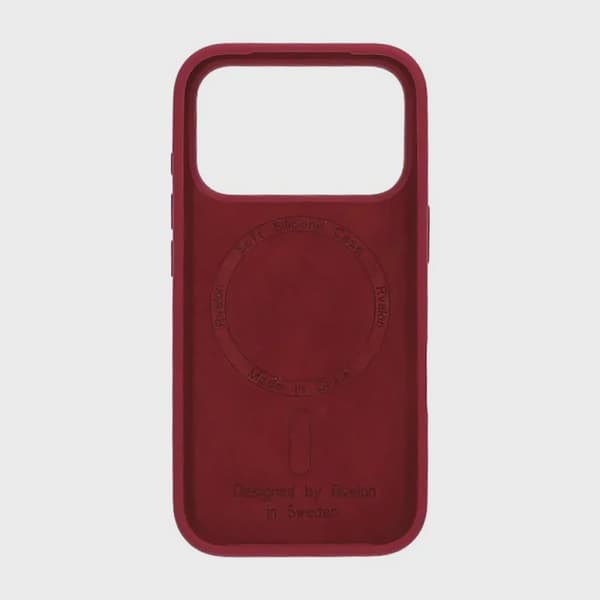 Rvelon Silikonskal MagSafe för iPhone 17 Pro Max - Röd