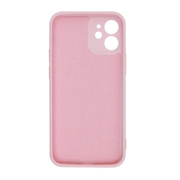 iPhone 12 Mini Soft Silicone Case Pink with Camera Cover High Quality