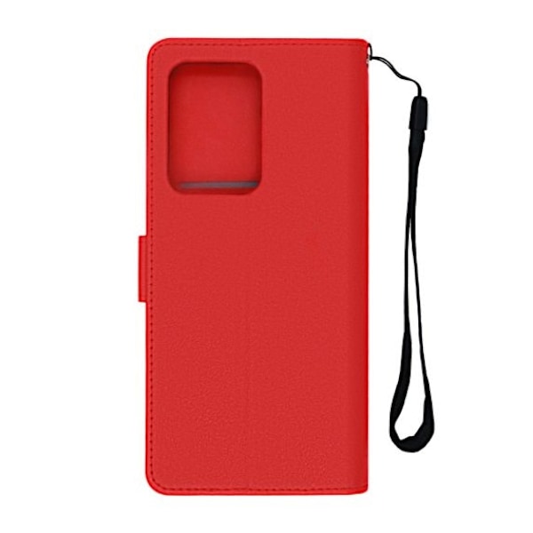 Flip Stand Leather Wallet Case For Samsung Galaxy S20 Ultra 5G Red