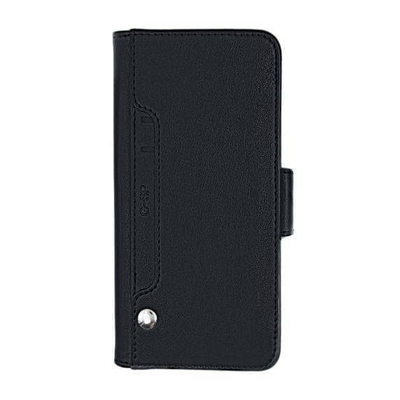 Flip Stand PU Leather Kickstand Card Case Black For iPhone 7 Plus/8 Plus