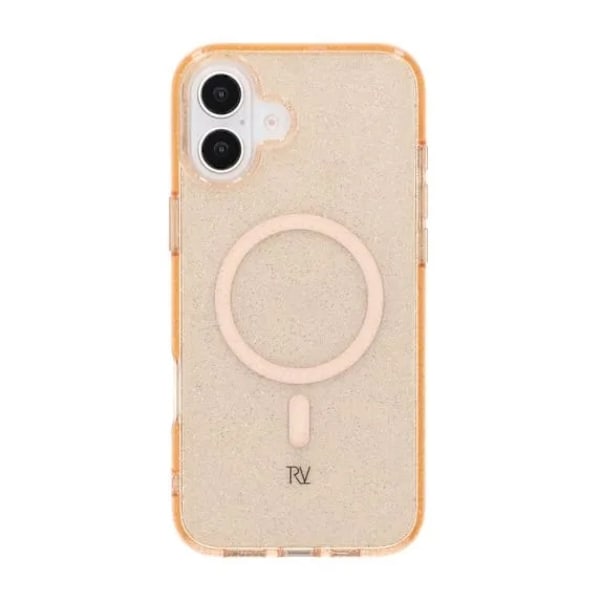 iPhone 16 Plus Rvelon Mobilskal TPU med MagSafe - Glitter Guld