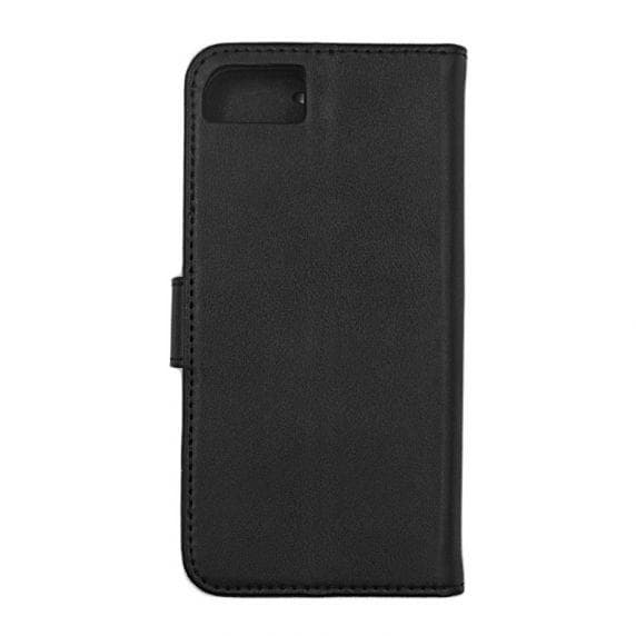 iPhone 7/8 Genuine Leather Detachable Wallet With PC Case Black