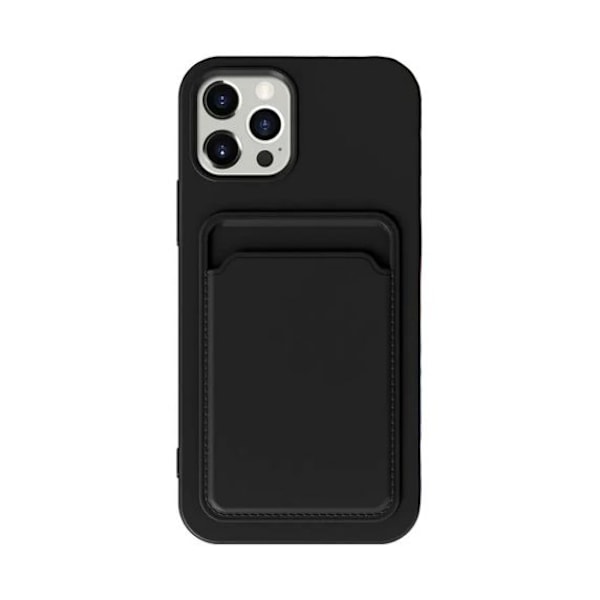 Silicone Case with Card Holder iPhone 14 Pro Black
