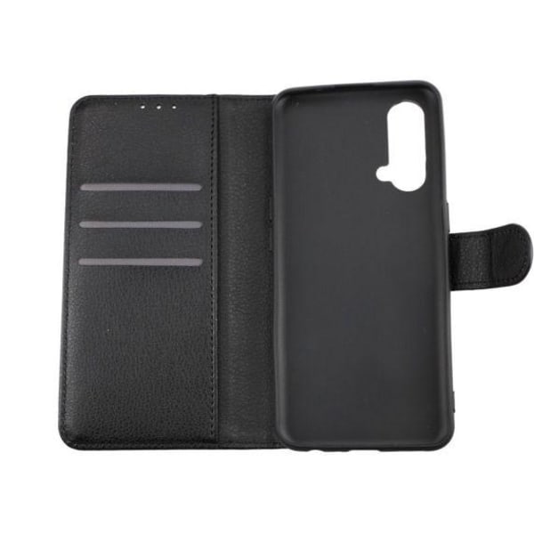 Flip Stand Leather Wallet Case For OnePlus Nord CE 5G Black