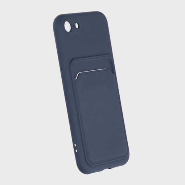 Mobilskal Silikon med Korthållare för iPhone 7/8/SE (2020/2022) - Blå