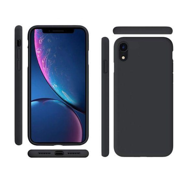 Liquid Silicone Case For iPhone XR Black