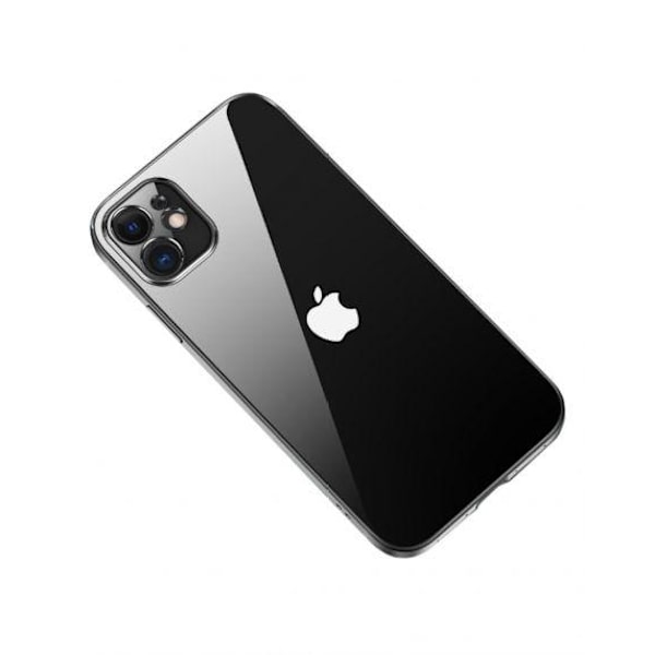 Apple iPhone 12 Luxury Classic Square Frame Protection Case Black With Soft Thin Transparent Camera Protector High Quality