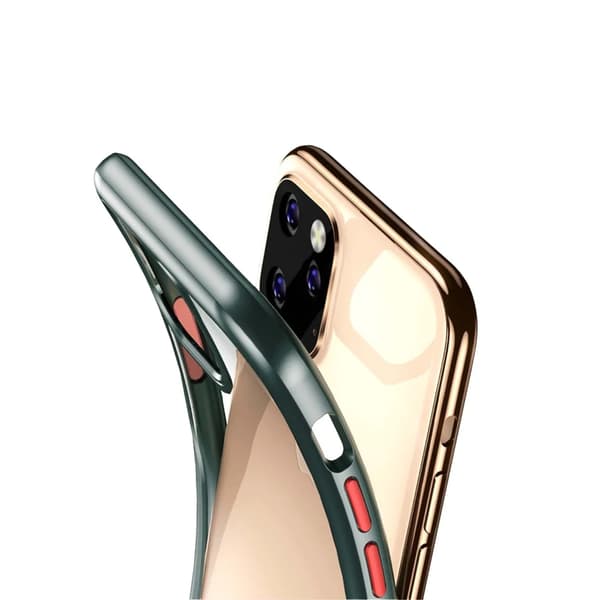 PC Cover Transparent With TPU Edge Protective Case för iPhone 11 Pro - Grön