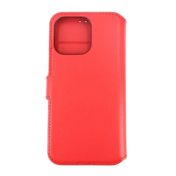 iPhone 15 Pro Max Plånboksfodral Läder Rvelon - Röd