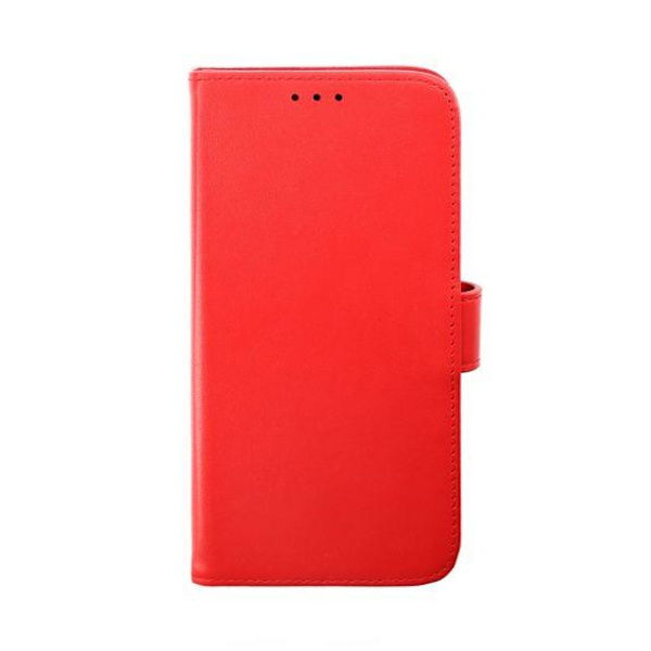iPhone 15 Plus Plånboksfodral Läder Rvelon - Röd