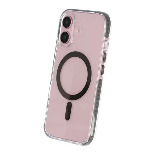iPhone 16 Plus Mobilskal Magnet Dubbelskydd - Grå