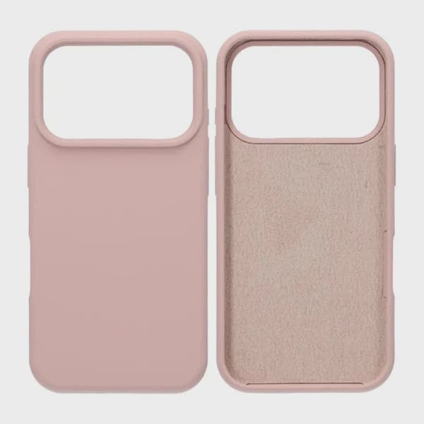 Mjukt Silikonskal för iPhone 17 Pro - Sandrosa
