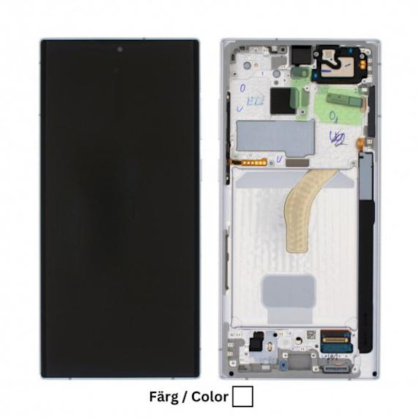 Samsung Galaxy S22 Ultra (SM-S908B) Skärm med Display - Vit