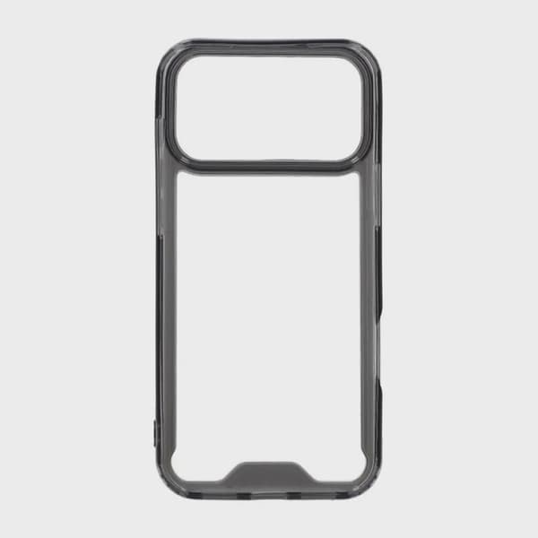 Stöttåligt Mobilskal till iPhone 17 Pro Max - Transparent Svart