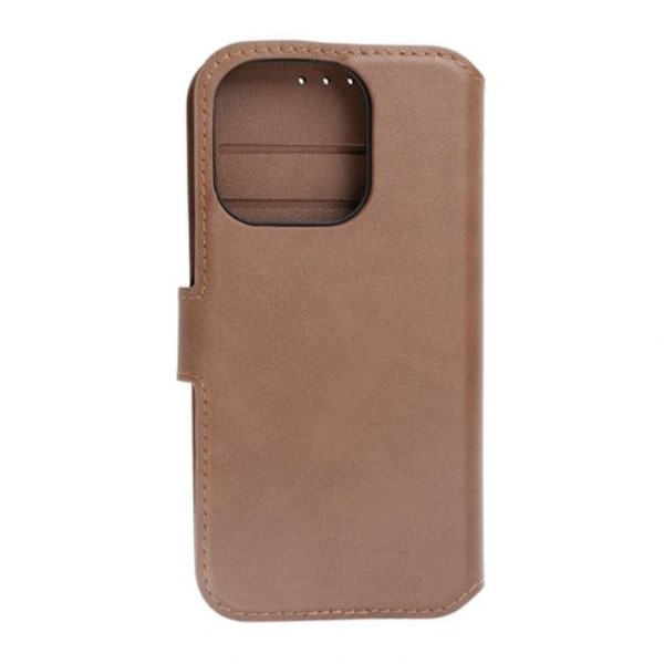iPhone 15 Pro Plånboksfodral Läder Rvelon - Brun