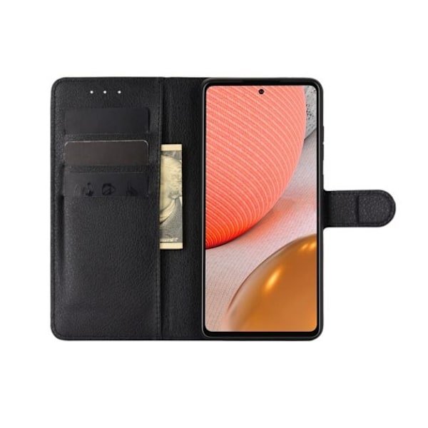Flip Stand Läderfodral till Samsung Galaxy A52 5G Svart