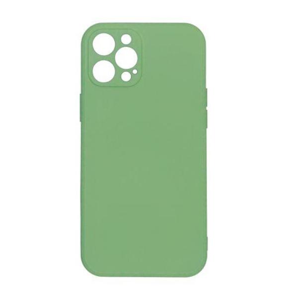 iPhone 12 Pro Max Soft Silicone Case Matcha Green with Camera Co
