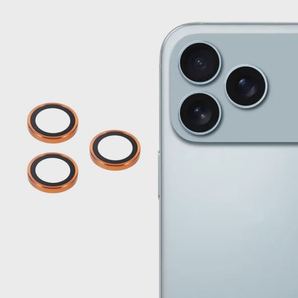 Kameraskydd i härdat glas för iPhone 17 Pro Max - Orange