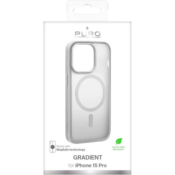 iPhone 15 Pro cover GRADIENT, silver