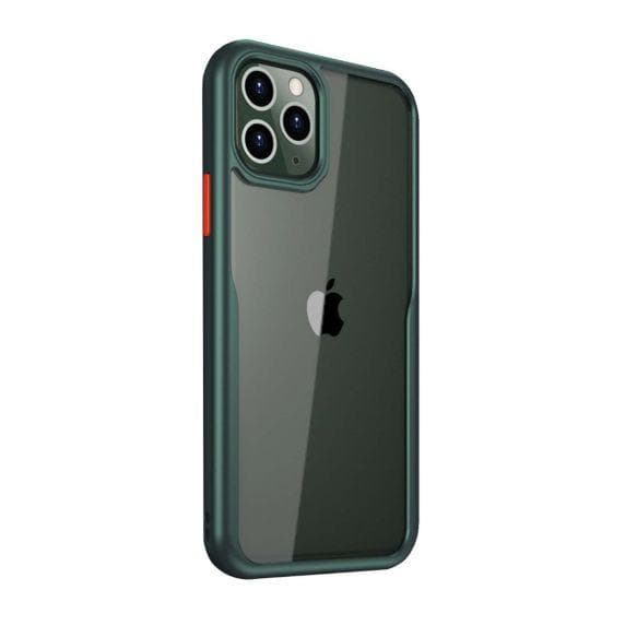 PC Cover Transparent With TPU Edge Protective Case Green For iPhone 11 Pro