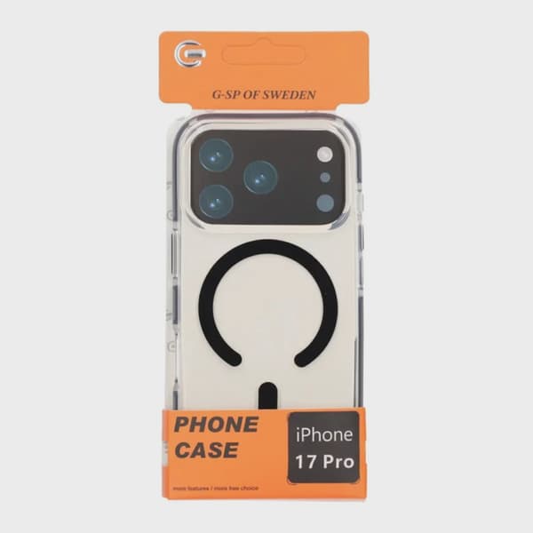 Mobilskal Magnet Dubbelskydd för iPhone 17 Pro - Svart
