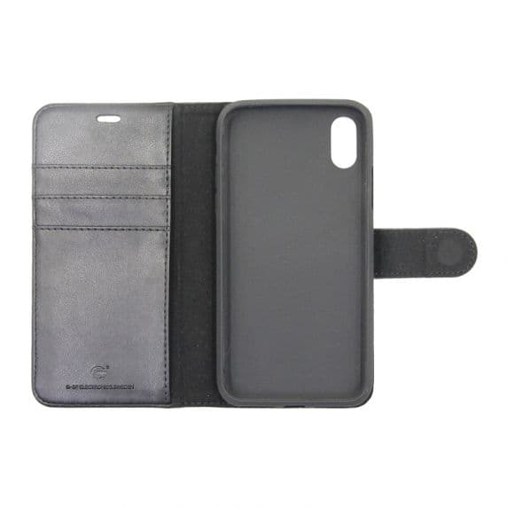 Flip Stand Leather Case For iPhone X/XS Black