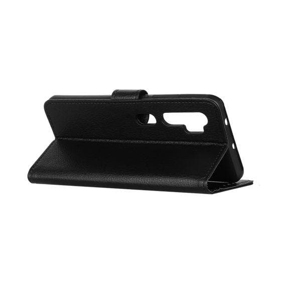 Flip Stand Leather Wallet Case For Xiaomi Note 10 Black
