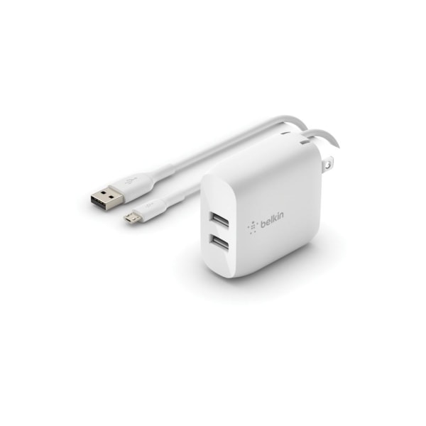 Belkin Laddare Boost Charge 24W 2 ST USB-A uttag med Micro-USB k