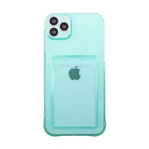 iPhone 14 Pro Stöttåligt Skal med Korthållare - Grön