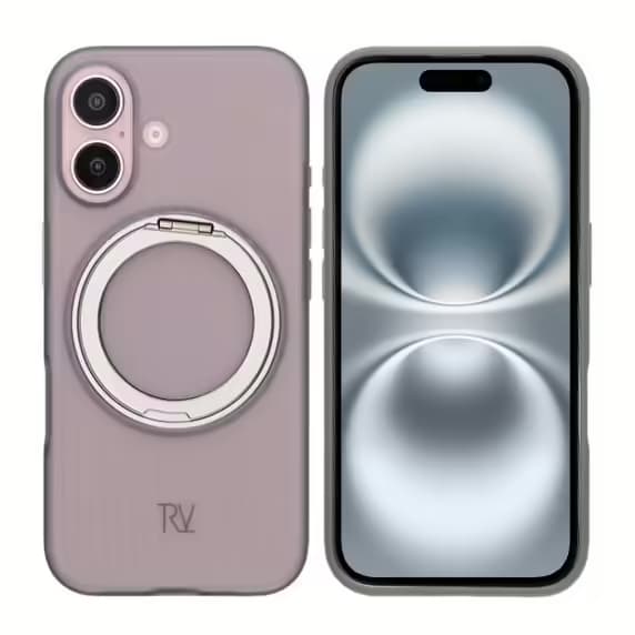 Rvelon 360 roterande mobilfodral för iPhone 16 Grå
