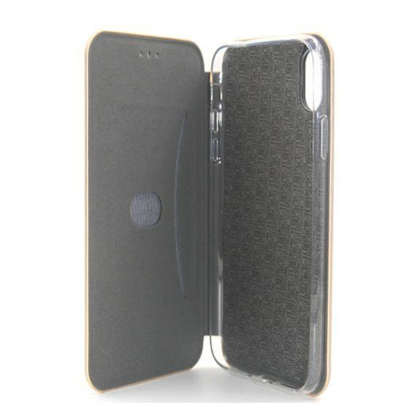Flip Stand PU Leather Case For iPhone XS Max Gold