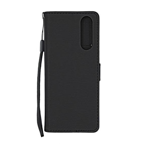 Flip Stand Leather Wallet Case For Sony Xperia 5 Black