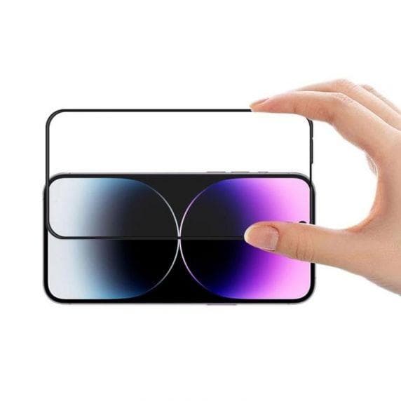 Skärmskydd iPhone 15 Pro Max - 3D Härdat Glas Svart