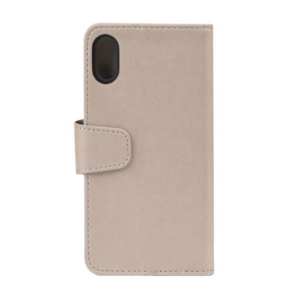 iPhone XR Flip Stand PU Leather Extra Card Wallet Case Grey