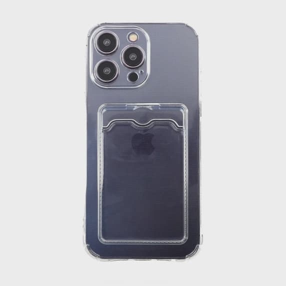 Transparent Mobilskal med Korthållare för iPhone 14 Pro