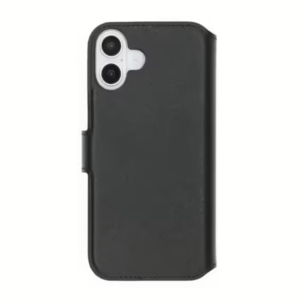 iPhone 16 Plus Plånboksfodral Äkta Läder Rvelon - Svart
