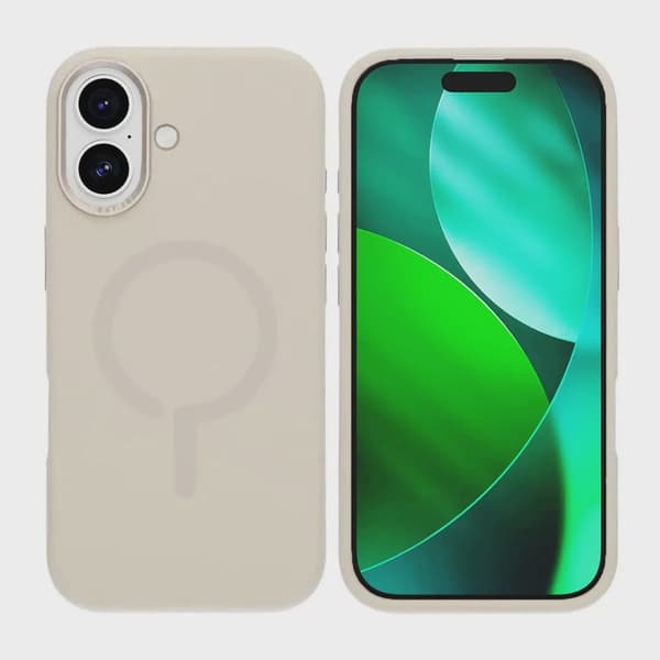 Mobilskal Silikon med Kamera Metallram för iPhone 17 - Vit