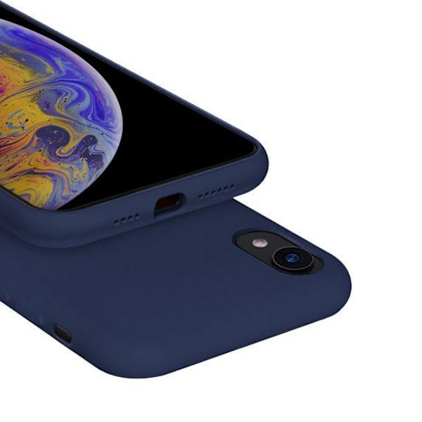 Liquid Silicone Case For iPhone XR Midnight Blue